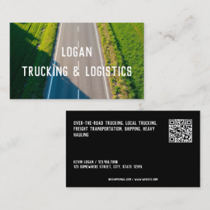 Carte De Visite Transport Camionnage personnalisé QR
