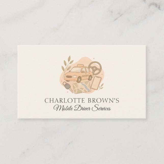 Carte De Visite Transport de chauffeur (Devant)