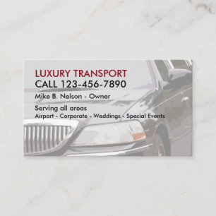 Carte De Visite Transport de Luxe