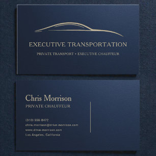 Carte De Visite Transport de Luxe Métallisé Navy Blue pour Cadres
