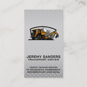 Carte De Visite Transport de semi-remorque Construction Constr