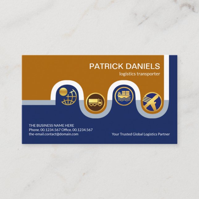Carte De Visite Transport logistique routier de distribution de ve (Devant)