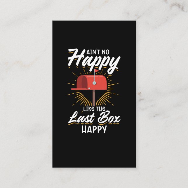 Carte De Visite Transporteur de courrier amusant travailleur posta (Devant)