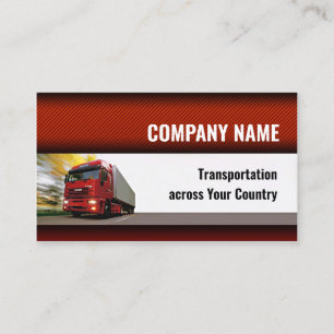 Carte De Visite Transporteur routier Camion rouge