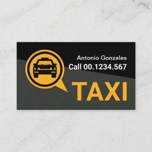 Carte De Visite Trapèze Gris Noir Taxi Jaune