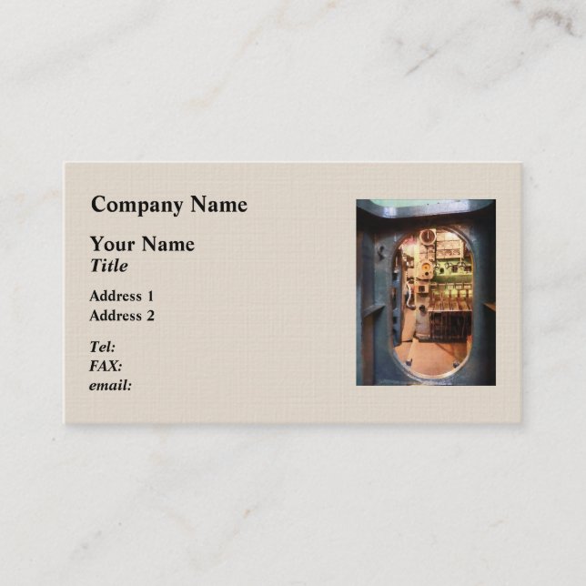 Carte De Visite Trappe de sous-marin (Devant)