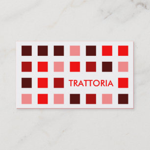 Carte De Visite TRATTORIA (carrés modernes)