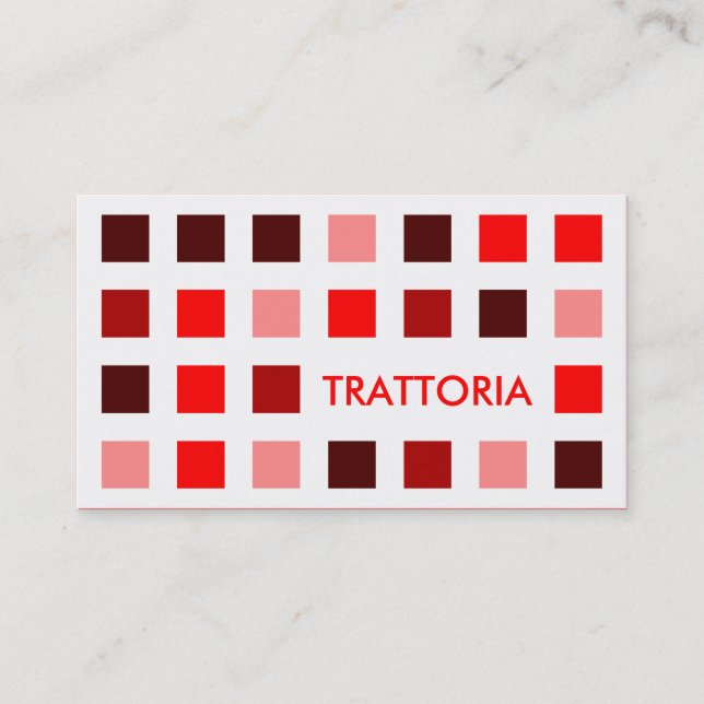 Carte De Visite TRATTORIA (carrés modernes) (Devant)