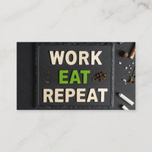 Carte De Visite Travail manger répéter