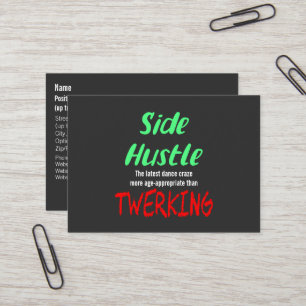 Carte De Visite Travail secondaire ou Twerk Neon vert
