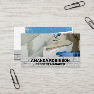 Carte De Visite Travailleur manuel   Mortier   Mur de brique