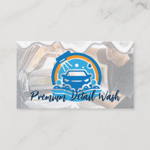 Carte De Visite Travailleur nettoyant voiture Services de lavage