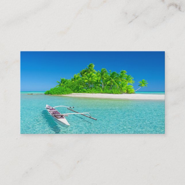 Carte De Visite Travel Agent Vacation Planning Tropical Get Away  (Devant)