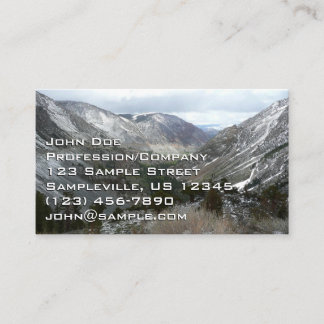 Carte De Visite Traverser les montagnes neigeuses de la Sierra Nev