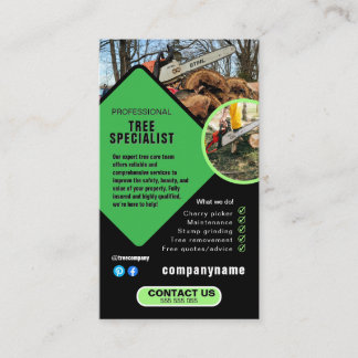 Carte De Visite TREE landscape gardener Business Card