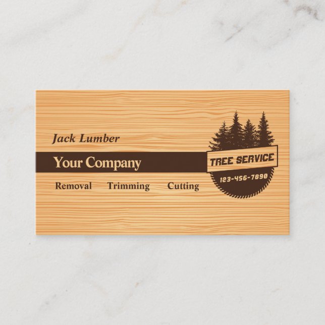 Carte De Visite Tree Service Business Cards (Devant)