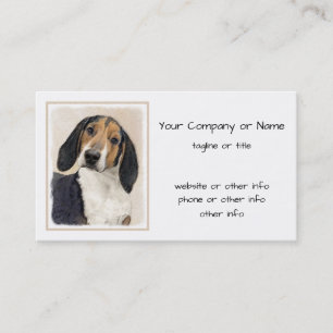 Carte De Visite Treeing Walker Coonhound Peinture - Art original