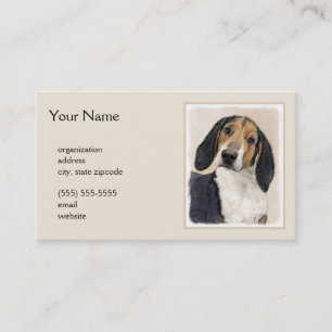 Carte De Visite Treeing Walker Coonhound Peinture - Art original