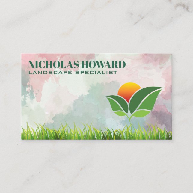 Carte De Visite Trees Logo | Grass | Landscape (Devant)