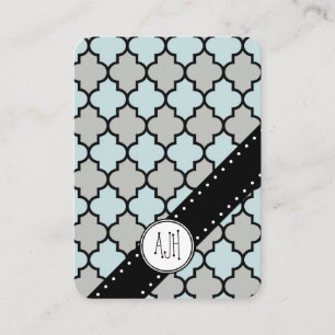 Carte De Visite Trellis marocain, Latticerie - Noir gris bleu