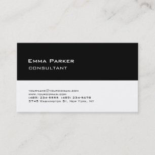 Carte De Visite Trend Design moderne Noir Blanc Consultant