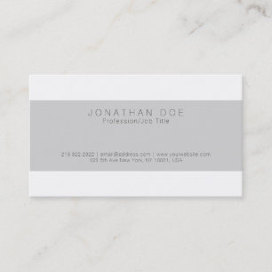 Carte De Visite Trending Design Professionnel Moderne Gris Blanc