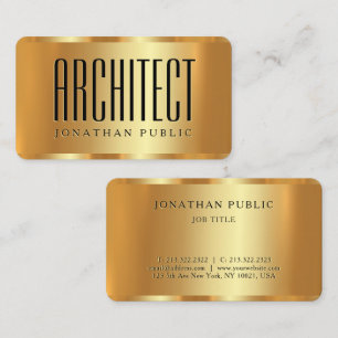 Carte De Visite Trending Glamor Gold Modèle Luxurious Architect
