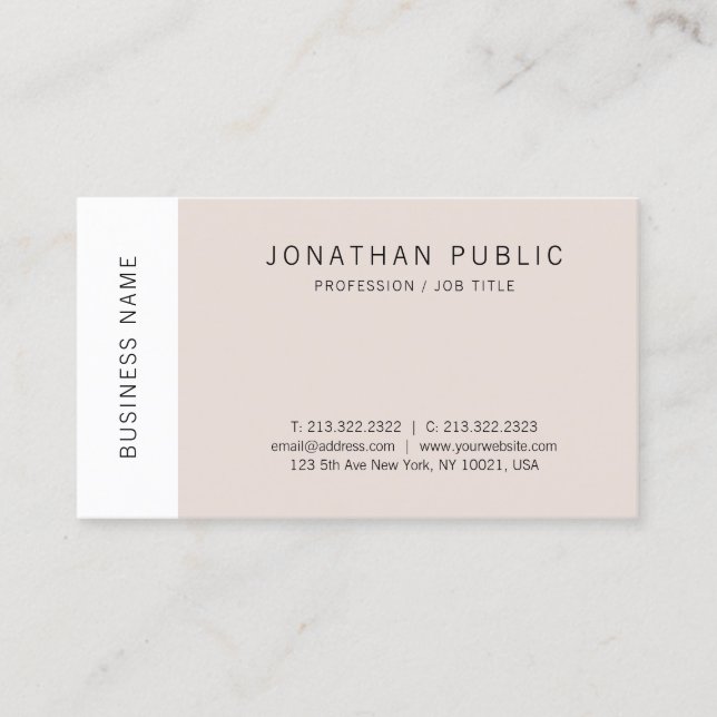 Carte De Visite Trending Modern Elegant Simple Design Modèle (Devant)