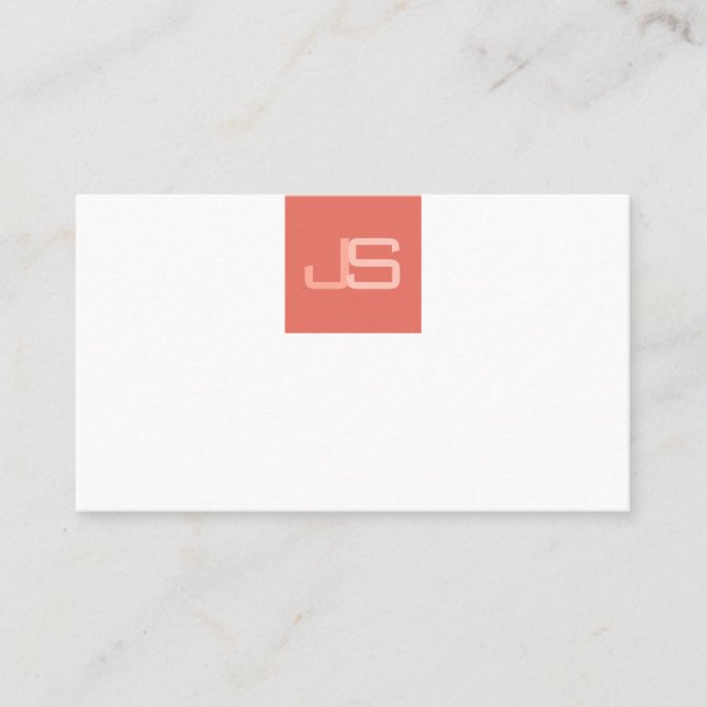 Carte De Visite Trending Modern Monogrammed Élégant Modèle (Devant)