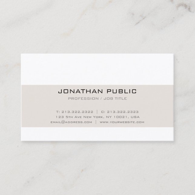Carte De Visite Trending Professional Simple Creative Modern Plain (Devant)