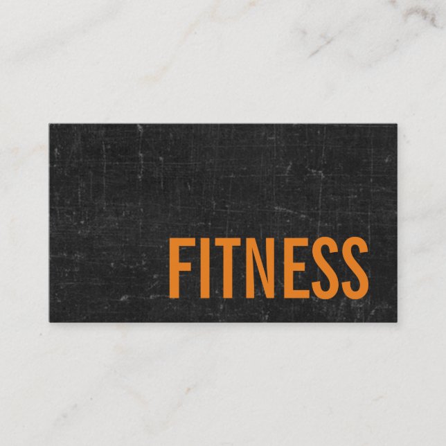Carte De Visite Trendy Blackboard Personal Fitness Trainer Sports (Devant)