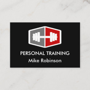 Carte De Visite Trendy Cool Personal Trainer Fitness