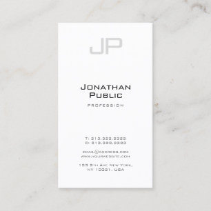 Carte De Visite Trendy Creative Monogram Professional Clean Plain