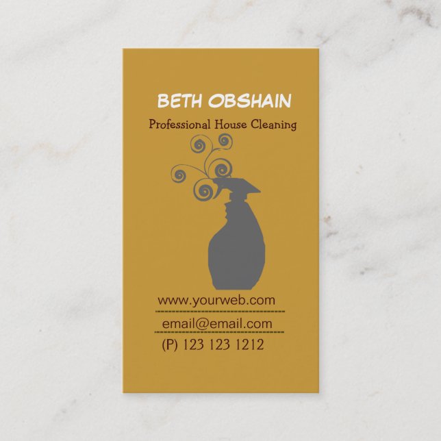 Carte De Visite Trendy Domestic Cleaning Company (Devant)