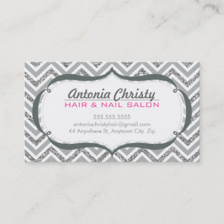 Carte De Visite TRENDY moderne mignon chevron parties scintillant