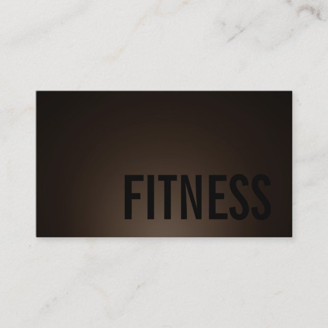 Carte De Visite Trendy Personal Fitness Trainer Sports Sepia Brown (Devant)