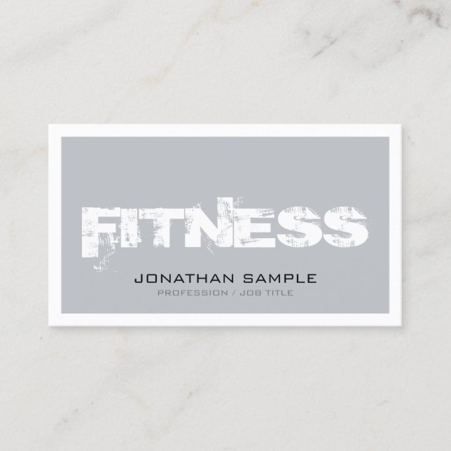 Carte De Visite Trendy Personal Trainer Fitness Classy Top Plain (Devant)