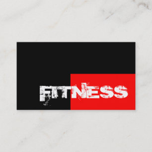 Carte De Visite Trendy Red Black Fitness Personal Trainer