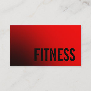 Carte De Visite Trendy Red Personal Fitness Trainer Sports