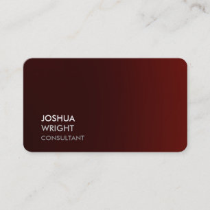 Carte De Visite Trendy Reddish Brown Attractif Plain Chic