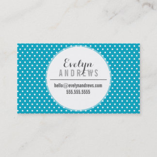 Carte De Visite TRENDY SIMPLE SPOT mini-polka point mignon turquoi