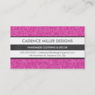 Carte De Visite TRENDY STRIPE moderne minimaliste parties scintill
