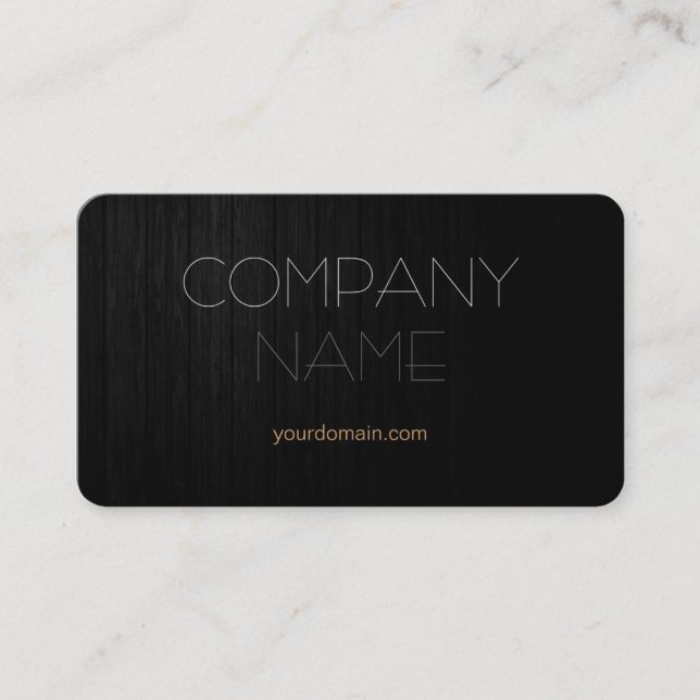 Carte De Visite Trendy Stylish Grey Wood Nom de l'entreprise (Devant)