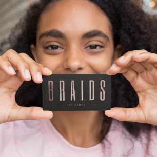 Carte De Visite Tresses or Rose chic