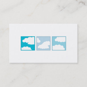 Carte De Visite Tri Carrés - nuages