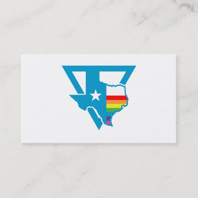 Carte De Visite triangle arc-en-ciel du texas (Devant)