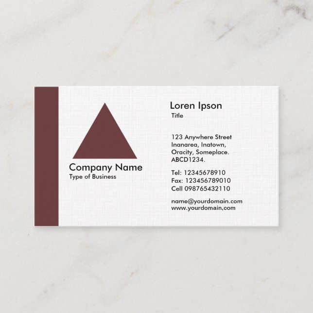 Carte De Visite Triangle bord - Brown foncé (Devant)