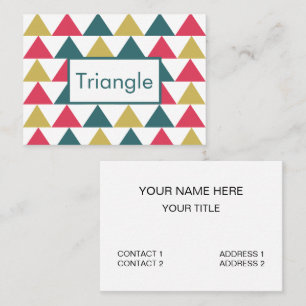 Carte De Visite Triangle coloré géométrique Motif triangle