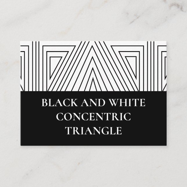 Carte De Visite Triangle concentrique noir et blanc (Devant)