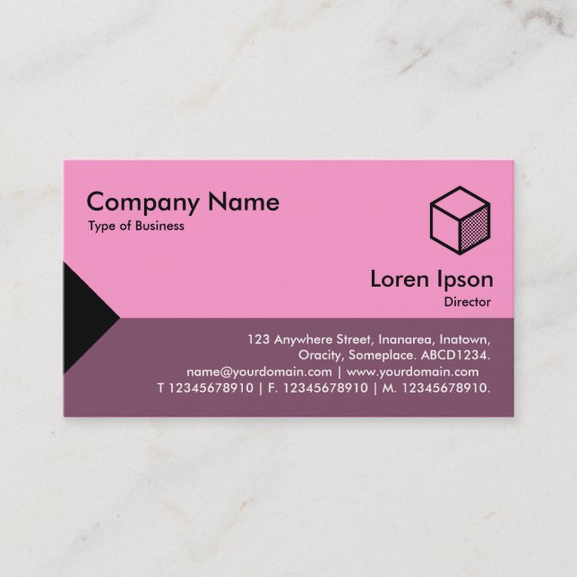 Carte De Visite Triangle de bord II - Tons roses (Devant)